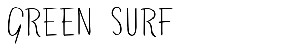 Green Surf font preview